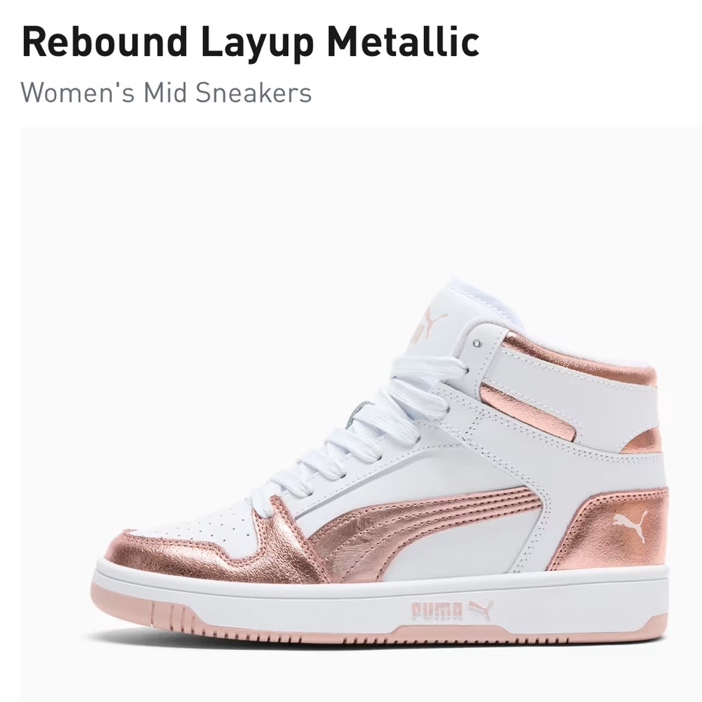 Rose Gold Rebound Layup Metallic Women's Sneakers